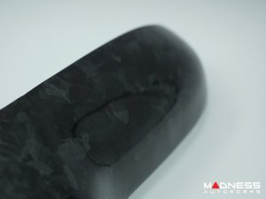 FIAT 500 Trunk Handle Cover - Carbon Fiber - Gloss Forged Carbon w/ Red Accent